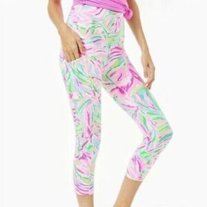 Lilly Pulitzer Luxletic Weekender High Rise Leggings Size XXS Croc My World
